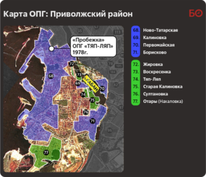 Карта района, на котором располагалась группировка «Тяп-ляп»